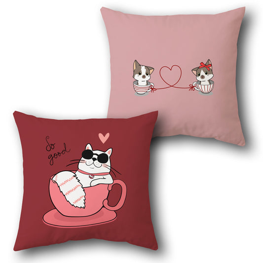 Cute Teacup Pets Cushion (Front & Back Print)