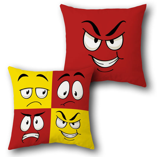 Angry Emoji Cushion (Front & Back)