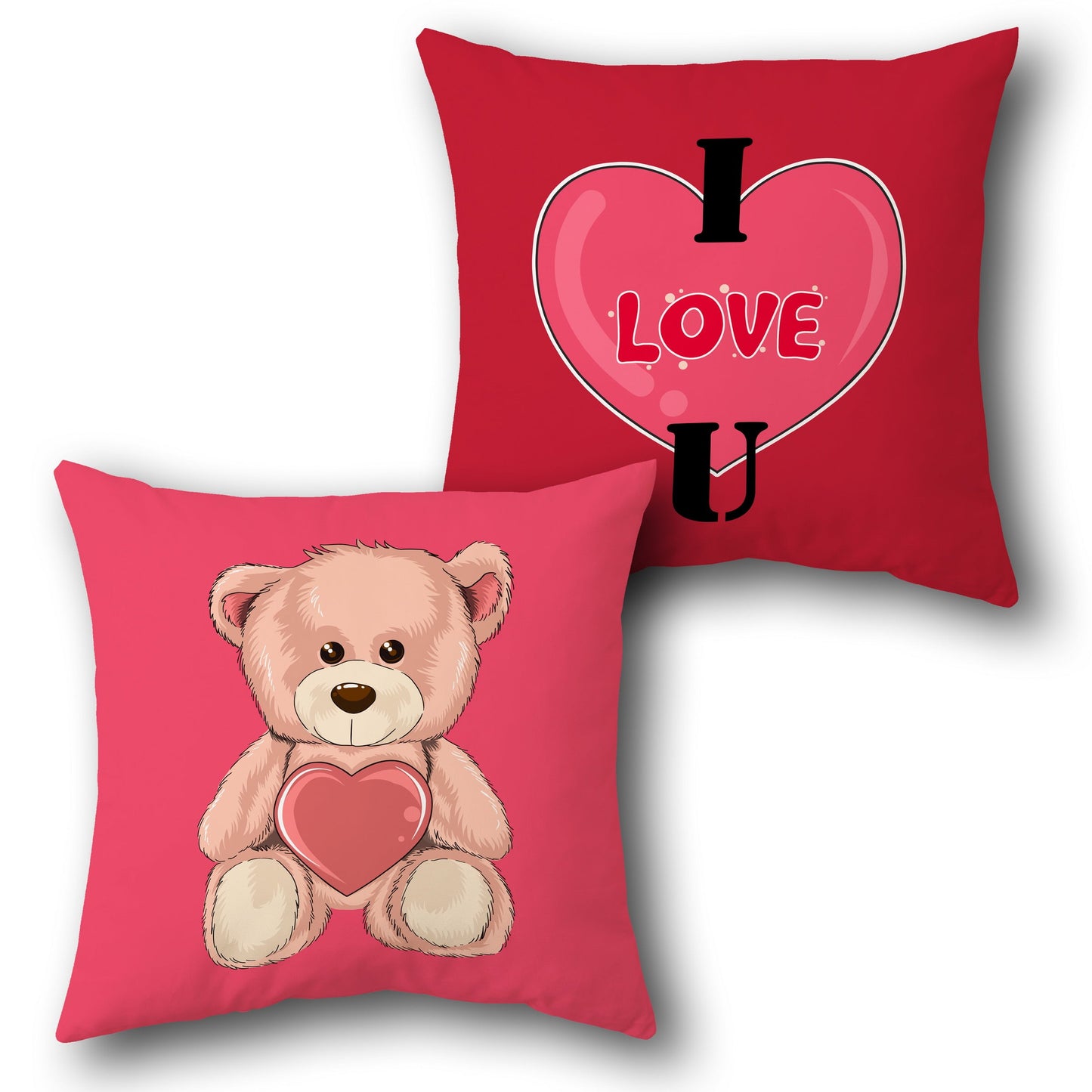 I Love You Teddy Cushion (Front & Back)
