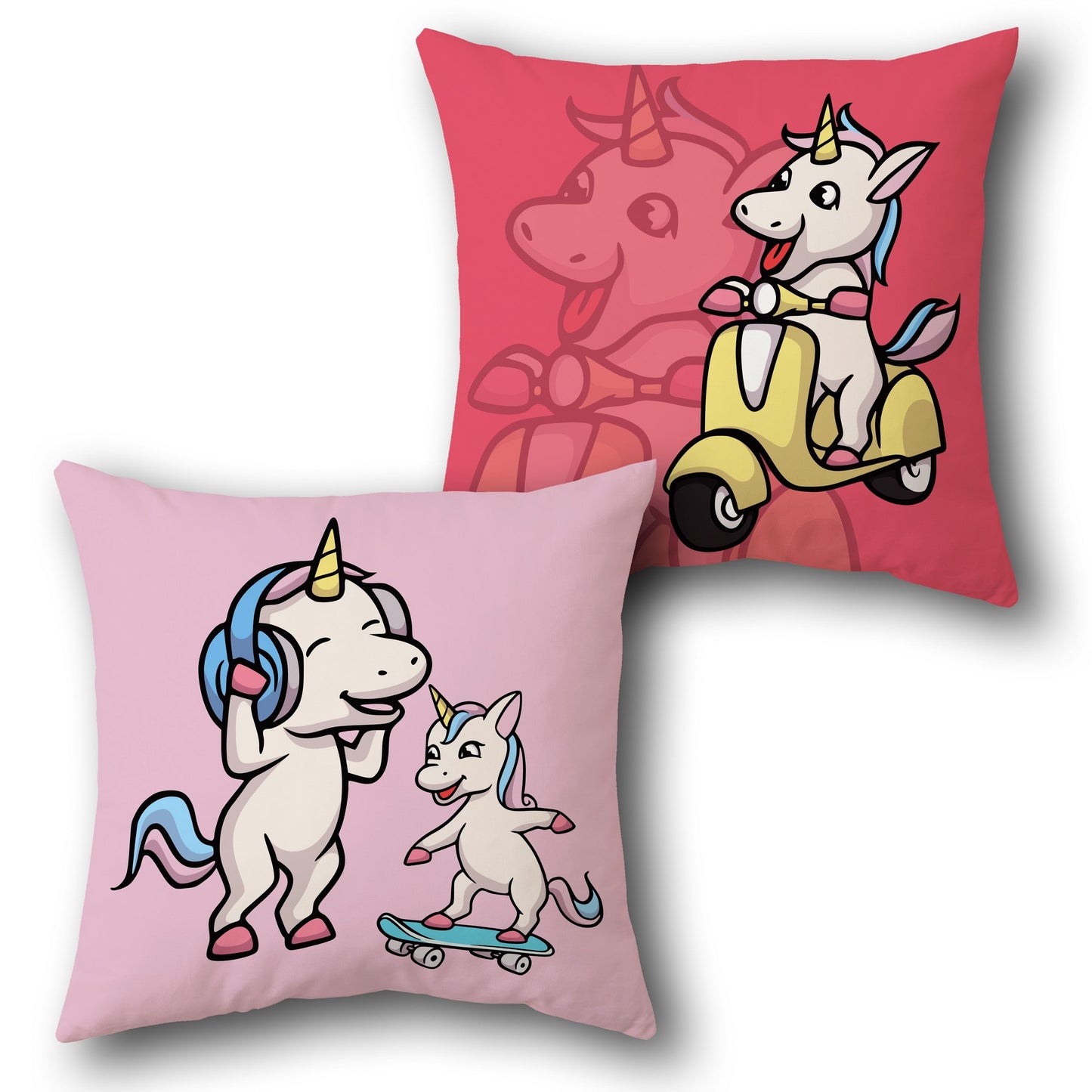 Cool Unicorn Cushion (Front & Back)