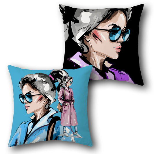 Chic Lady Cushion (Front & Back)