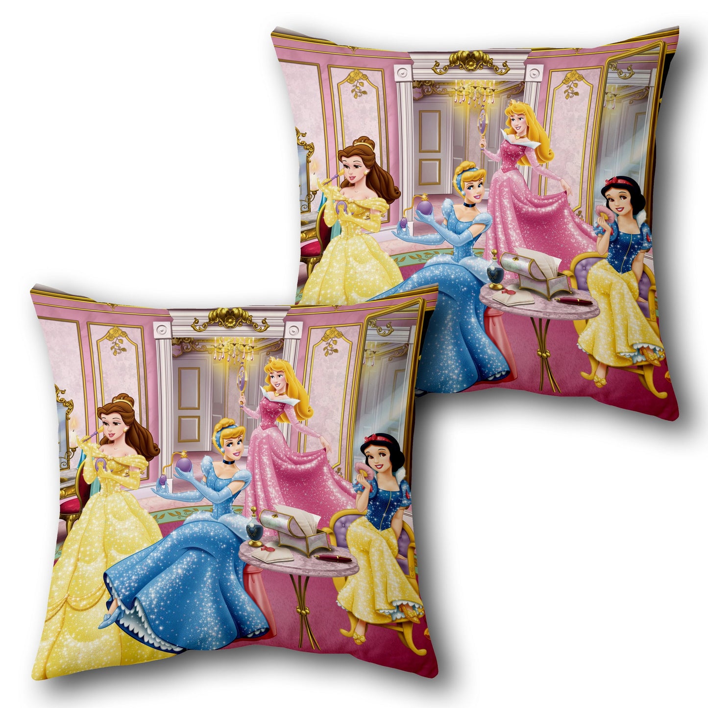 Disney Princess Glamour   Design Cushion Single (Front & Back)