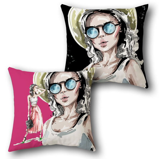 Summer Lady Cushion (Front & Back)