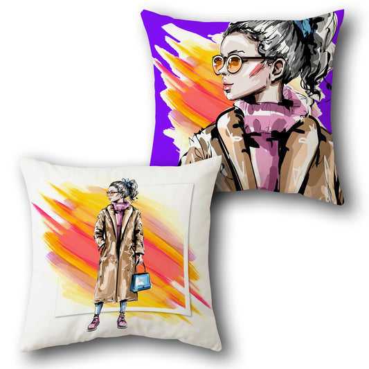 Trendy Lady Cushion (Front & Back)