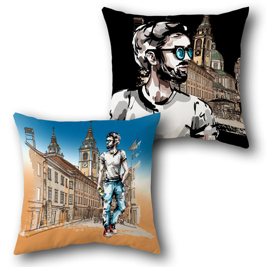 City Stroll Cushion (Front & Back)