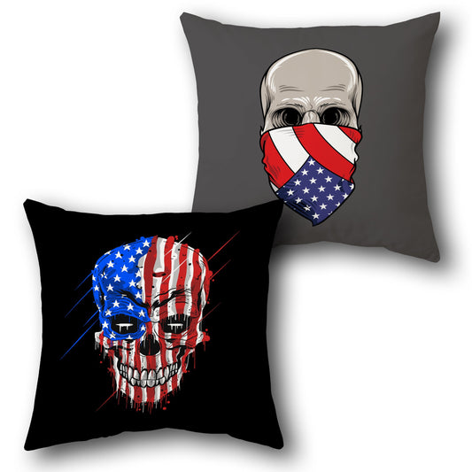 Rebel Skull Cushion (Front & Back)