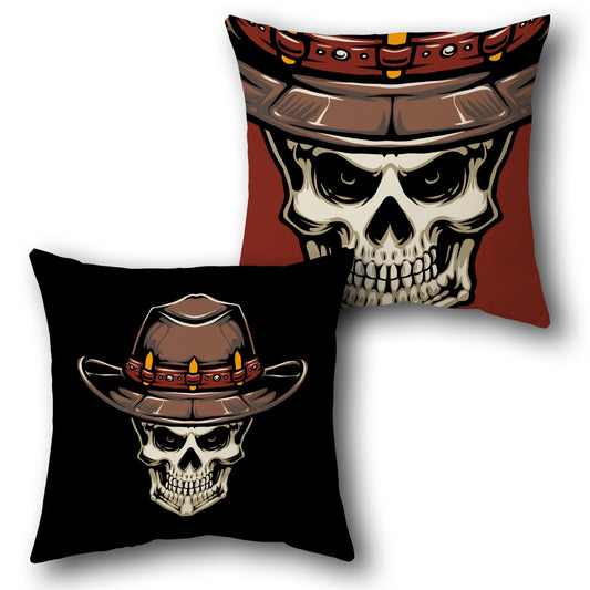 Cowboy Skull Cushion (Front & Back)