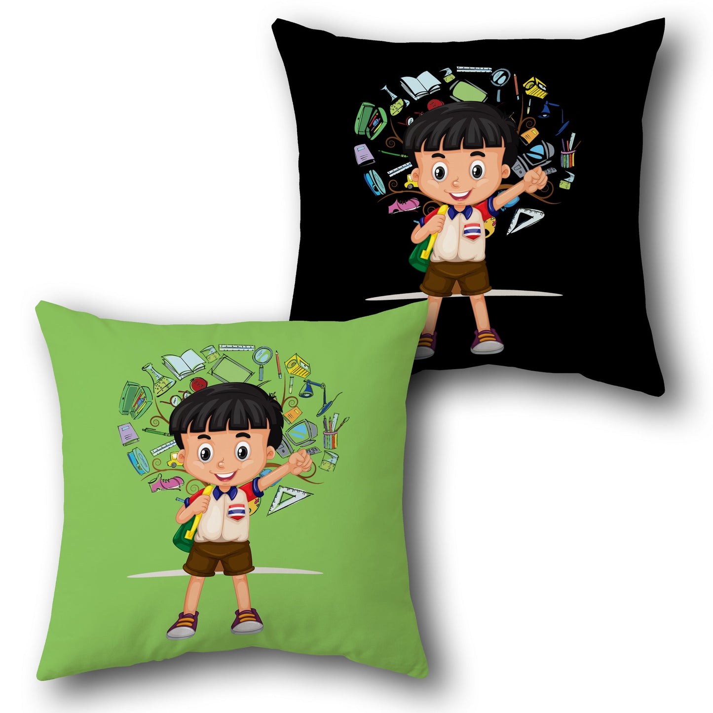 School Boy in Uniform Cushion (Front & Back)