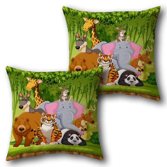 Jungle Friends   Design Cushion Single (Front & Back)