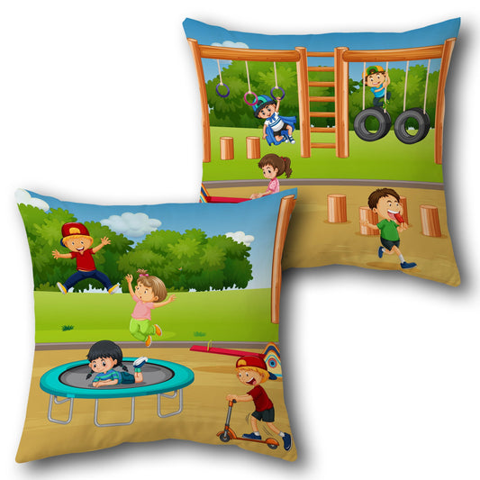 Park Playtime   Design Cushion Single (Front & Back)