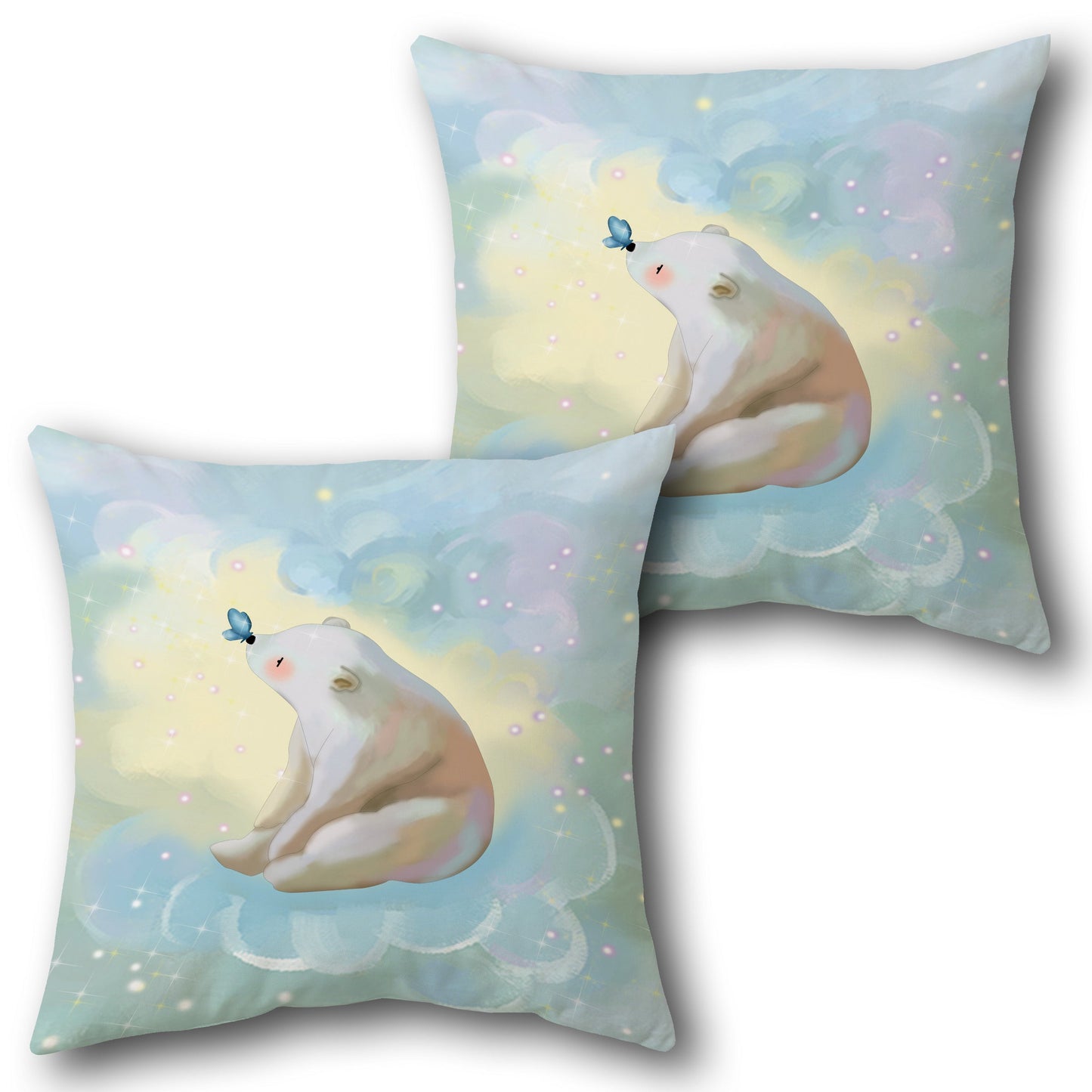 Dreamy Polar Bear   Design Cushion Single (Front & Back)