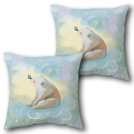 Dreamy Polar Bear   Design Cushion Single (Front & Back)