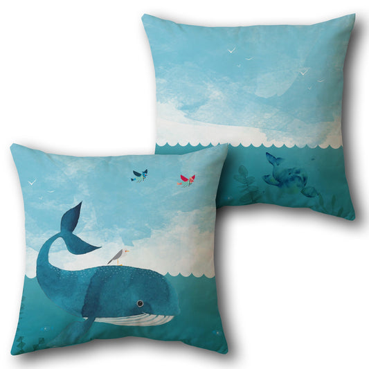 Ocean Whisper  Design Cushion Single (Front & Back)