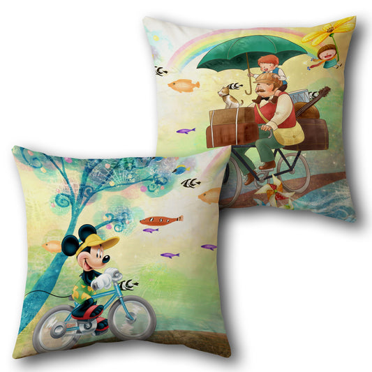 Whimsical Ride  Design Cushion Single (Front & Back)