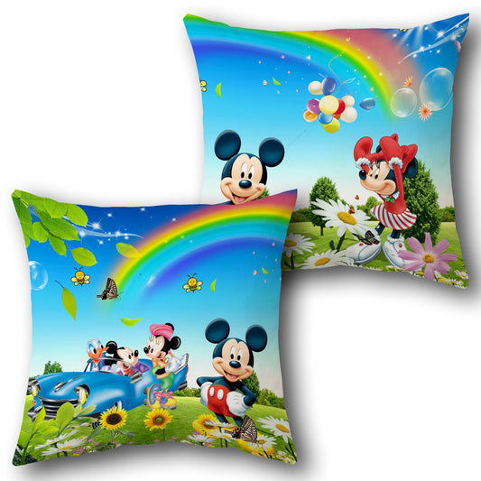 Rainbow Road Trip   Design Cushion Single (Front & Back)