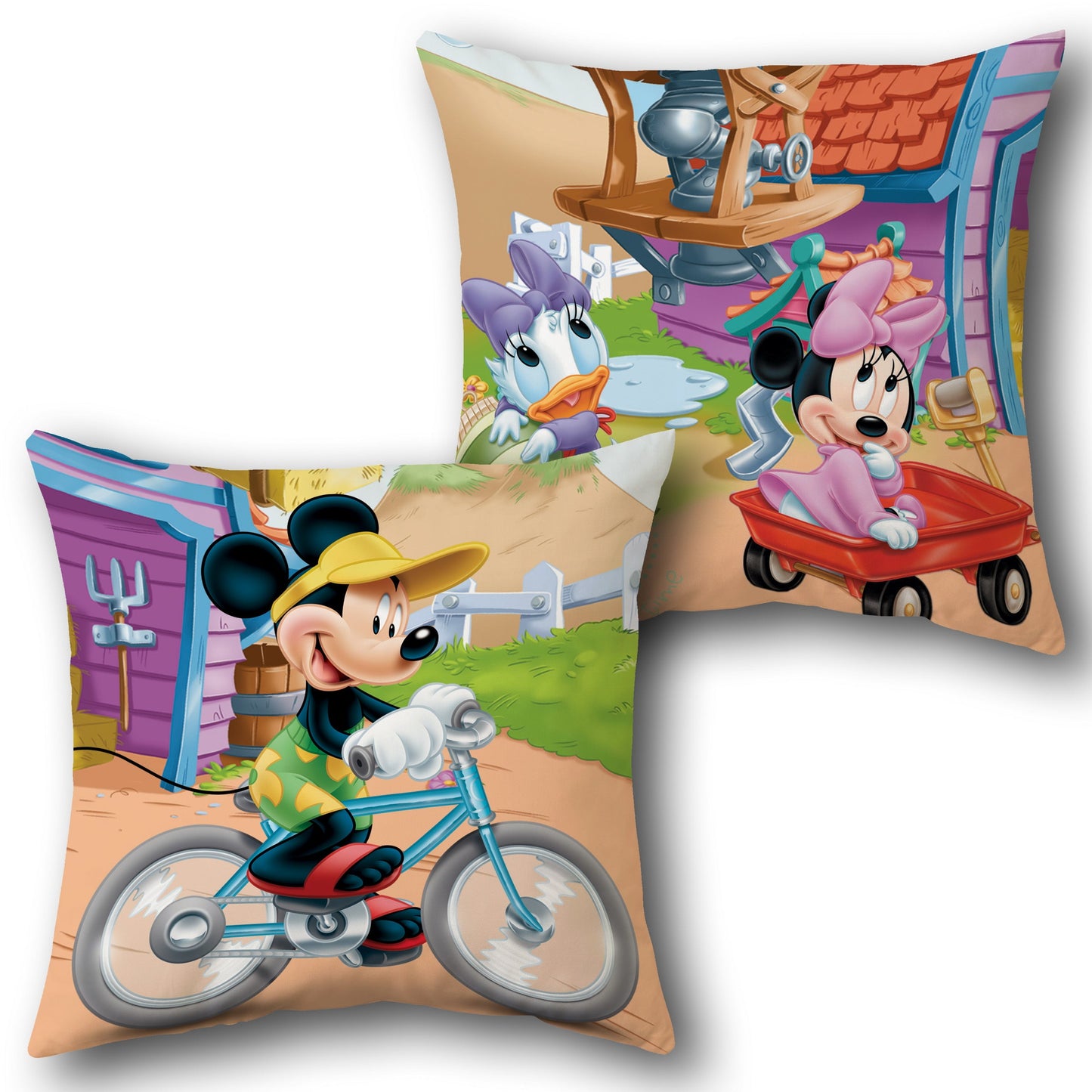 Mickey's Countryside Ride   Design Cushion Single (Front & Back)