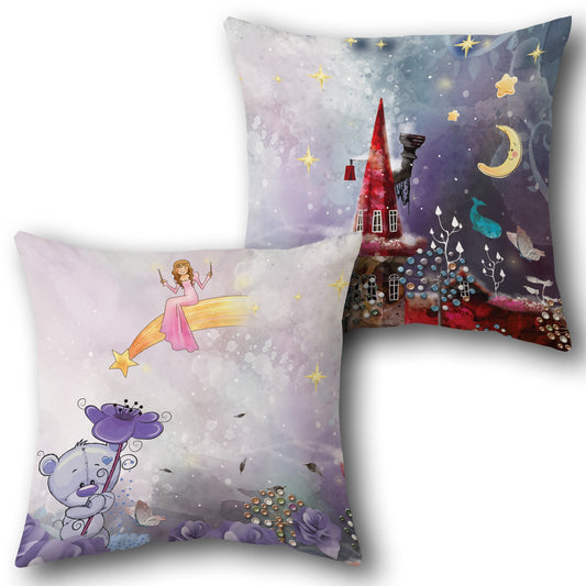 Starry Night Magic   Design Cushion Single (Front & Back)