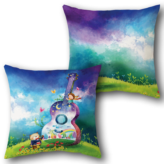 Magical Guitar   Design Cushion Single (Front & Back)