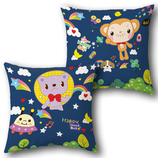 Happy Day Animal   Design Cushion Single (Front & Back)
