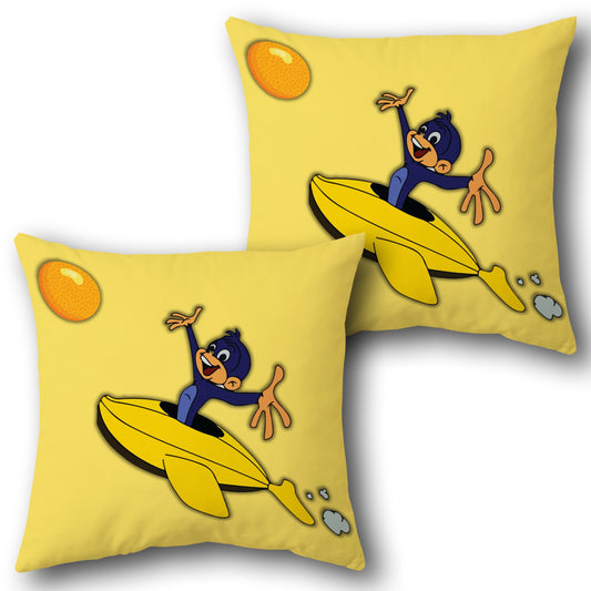 Super Monkey Yellow   Design Cushion Single (Front & Back)