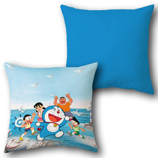 Doraemon Beach Blue   Design Cushion Single (Front & Back)