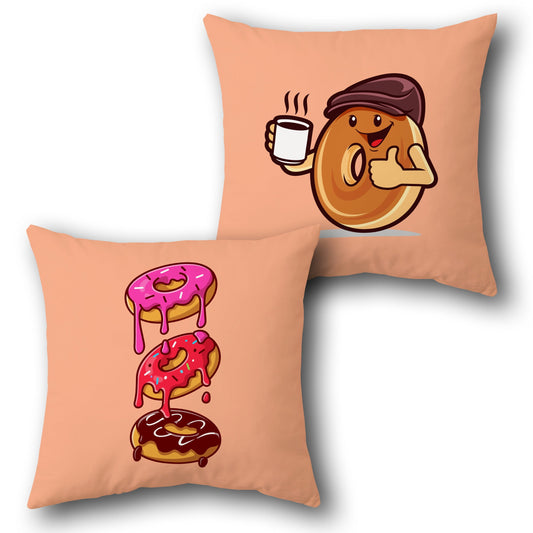 DONUT DELIGHT  Design Cushion Single (Front & Back)