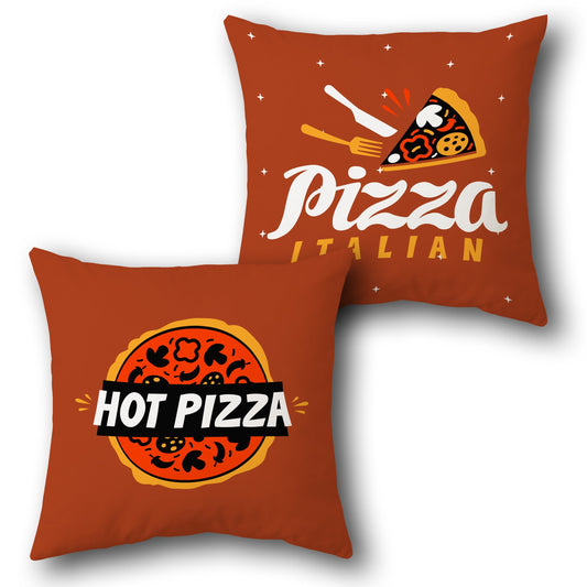 Hot Italian Pizza  Design Cushion Single (Front & Back)