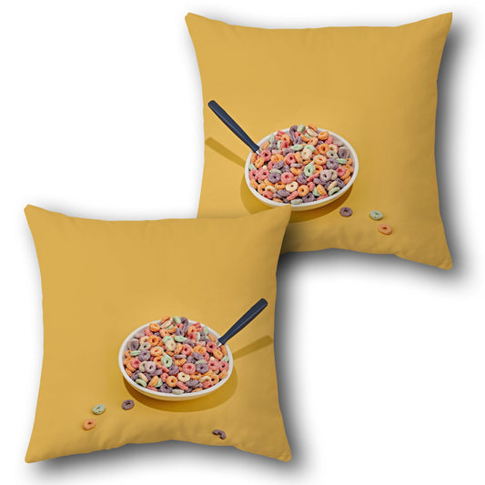 Fruity Cereal Bowl  Design Cushion Single (Front & Back)