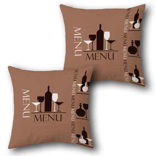 Bistro Bar Menu  Design Cushion Single (Front & Back)
