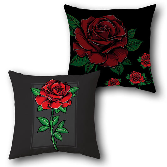 Bold Rose Throw  Design Cushion Single (Front & Back)