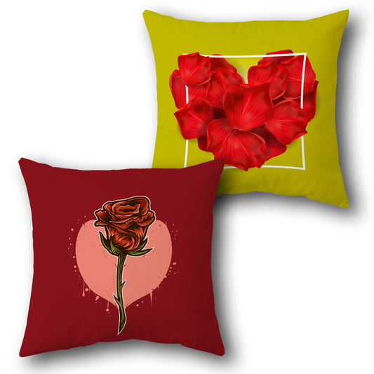 Romantic Rose  Design Cushion Single (Front & Back)