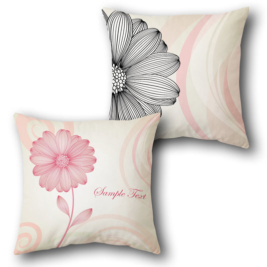 Delicate Daisy  Design Cushion Single (Front & Back)