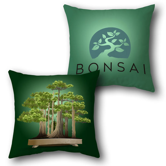 Bonsai Harmony  Design Cushion Single (Front & Back)