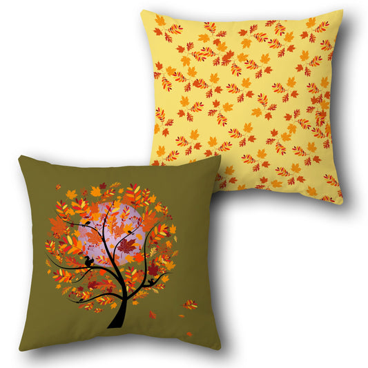 Autumn Tree  Design Cushion Single (Front & Back)