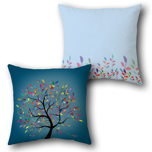 Vibrant Tree  Design Cushion Single (Front & Back)