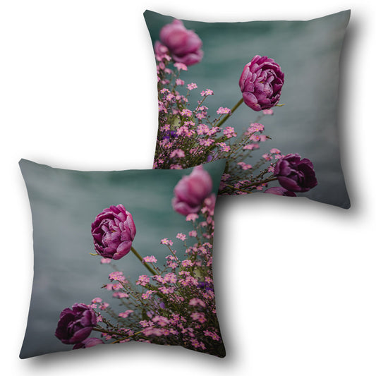 Purple Tulip Bouquet Decorative  Design Cushion Single (Front & Back)