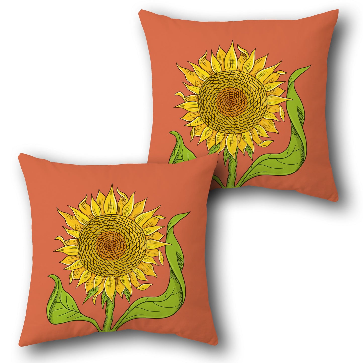 Bold Sunflower Decorative  Design Cushion Single (Front & Back)