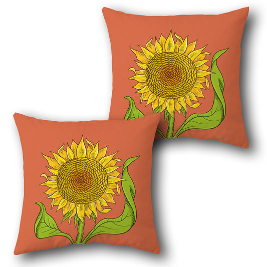 Bold Sunflower Decorative  Design Cushion Single (Front & Back)