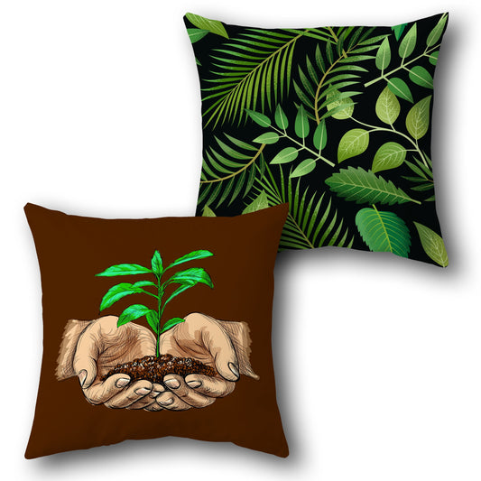Nature Nurture Throw  Design Cushion Single (Front & Back)