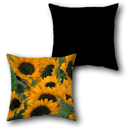 Sunflower Burst Throw  Design Cushion Single (Front & Back)