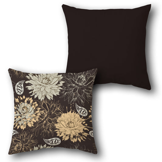 Floral Elegance Decorative   Design Cushion Single (Front & Back)