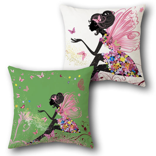 Fairy Garden Decorative   Design Cushion Single (Front & Back)