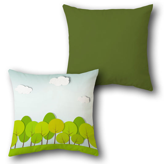 Yellow Blossom Throw   Design Cushion Single (Front & Back)