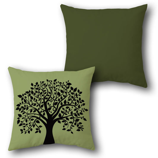 Tree Silhouette  Design Cushion Single (Front & Back)