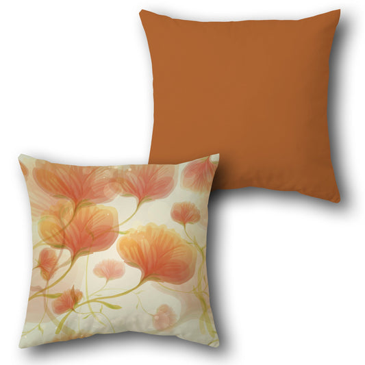 Peachy Blossom  Design Cushion Single (Front & Back)