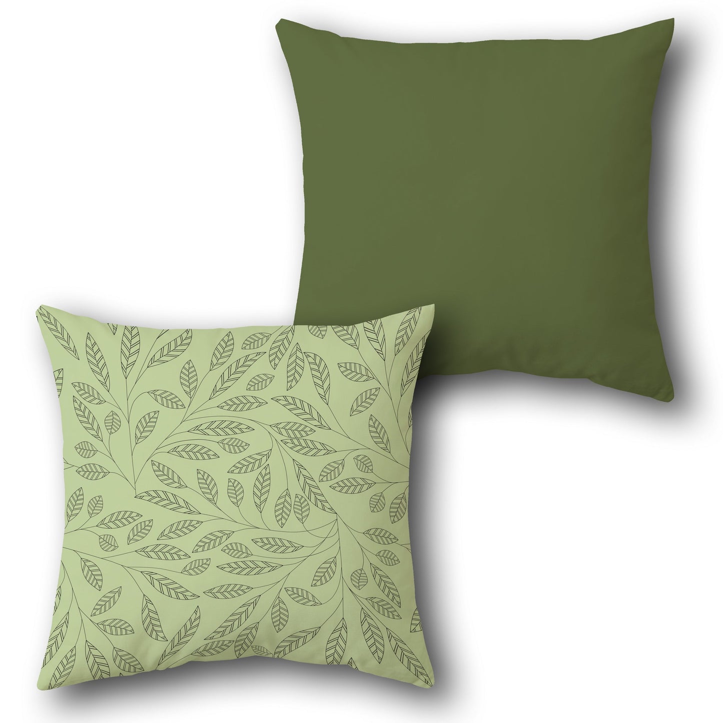 Verdant Leaves  Design Cushion Single (Front & Back)