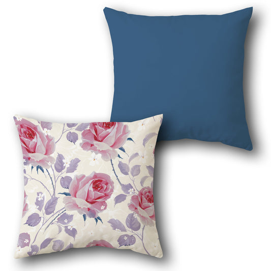 Floral Rose Accent   Design Cushion Single (Front & Back)