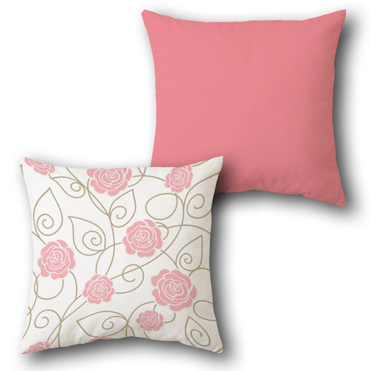 Rose Pattern  Design Cushion Single (Front & Back)