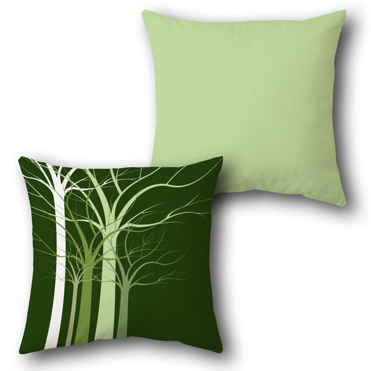 Forest Silhouette  Design Cushion Single (Front & Back)