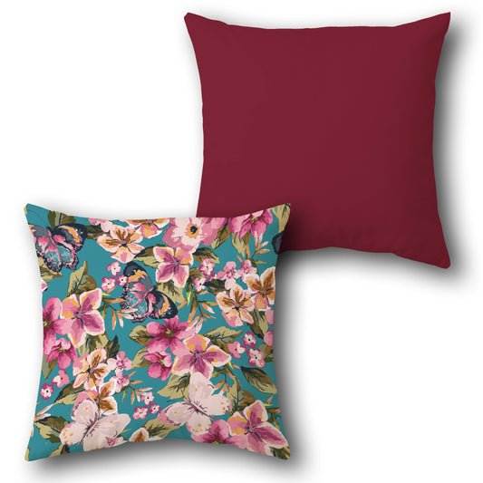 Butterfly Blossom  Design Cushion Single (Front & Back)